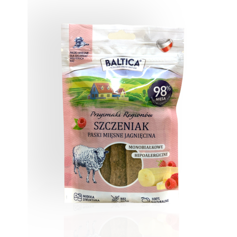 Baltica Paski Mięsne dla Szczeniąt Jagnięcina 90g | przysmaki dla psa