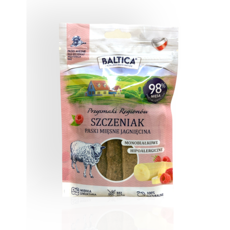 Baltica Paski Mięsne dla Szczeniąt Jagnięcina 90g | przysmaki dla psa