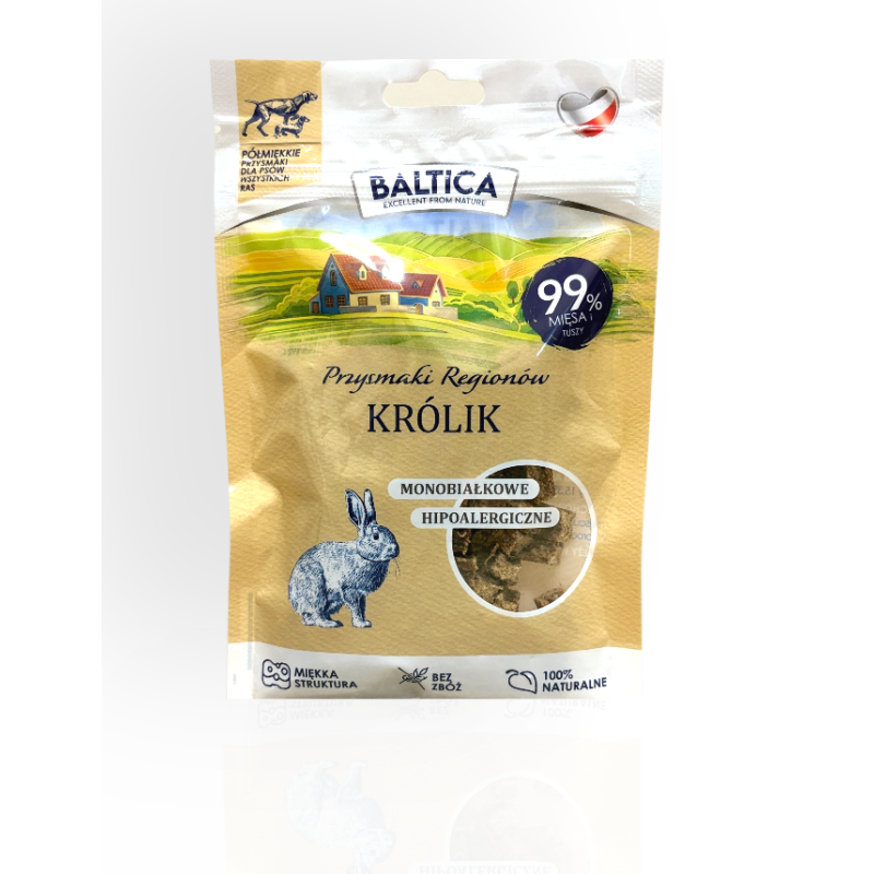 Baltica Przysmaki Półmiękkie z Królikiem 80g | przysmaki dla psa