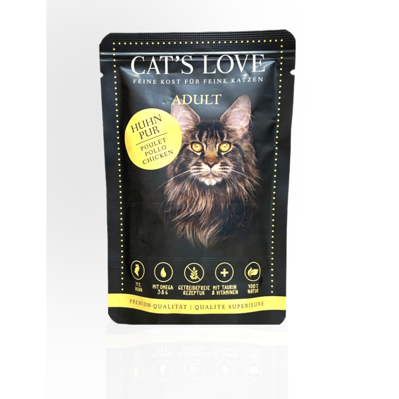 Cat's Love Adult Kurczak Pur w Naturalnej Galaretce 85g | mokra karma dla kota