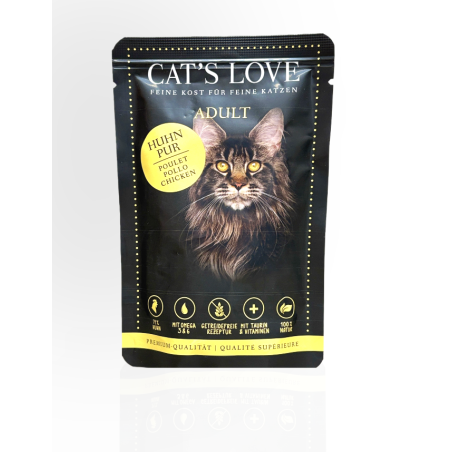 Cat's Love Adult Kurczak Pur w Naturalnej Galaretce 85g | mokra karma dla kota