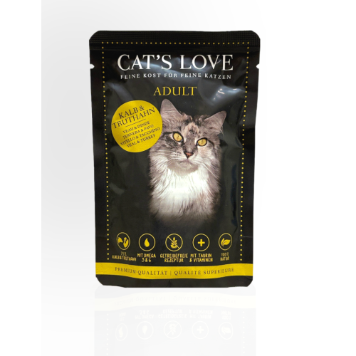 Cat's Love Adult Cielęcina i Indyk w Naturalnej Galaretce 85g | mokra karma dla kota