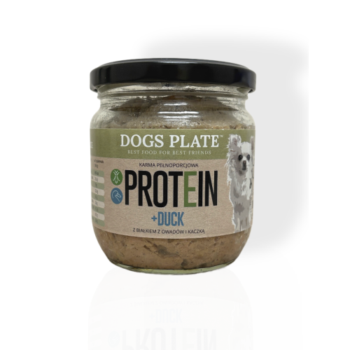 Dogs Plate Protein z Kaczką i Białkiem Owadzim 360g | mokra karma dla psa