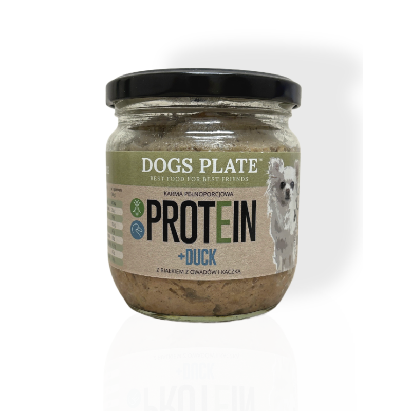 Dogs Plate Protein z Kaczką i Białkiem Owadzim 360g | mokra karma dla psa