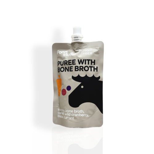 Food Studio Puree z Bulionem Kostnym z Łosia 150ml | bulion dla psa i kota
