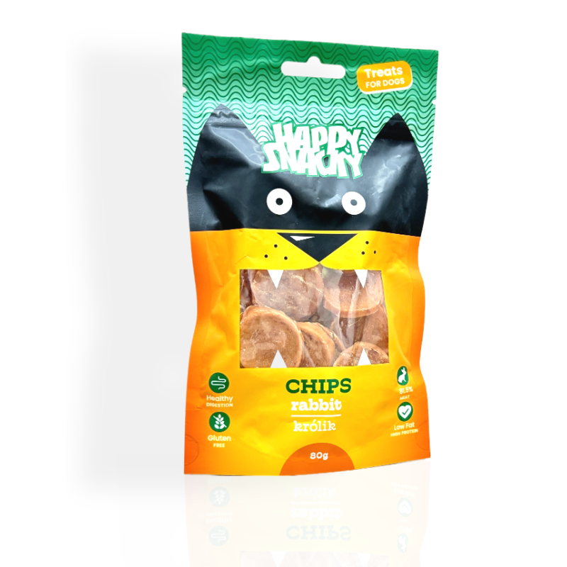 Happy Snacky Chips Królik 80g | przysmaki dla psa