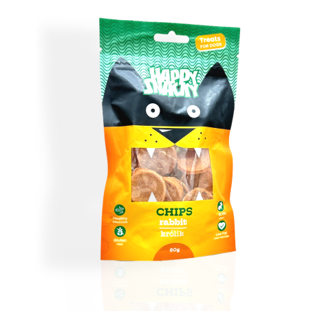Happy Snacky Chips Królik 80g | przysmaki dla psa
