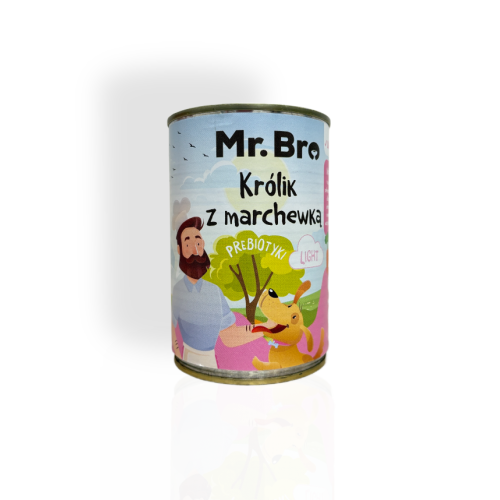 Mr.Bro Królik z Marchewką Light 400g | mokra karma dla psa
