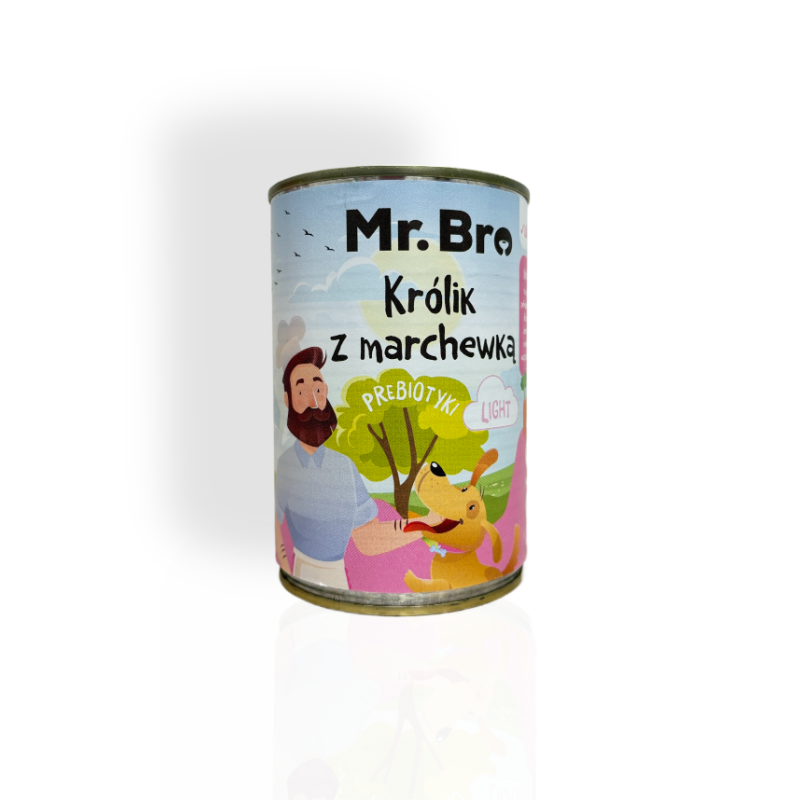 Mr.Bro Królik z Marchewką Light 400g | mokra karma dla psa