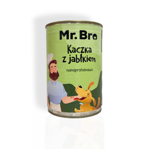 Mr.Bro Kaczka z Jabłkiem 400g | mokra karma dla psa