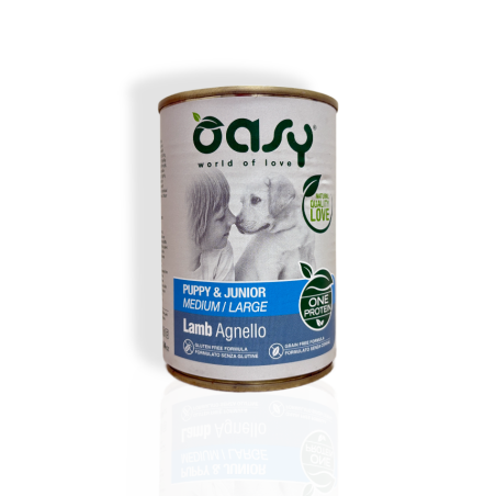Oasy One Protein Puppy i Junior Mokra Karma z Jagnięciną 400g | mokra karma dla psa
