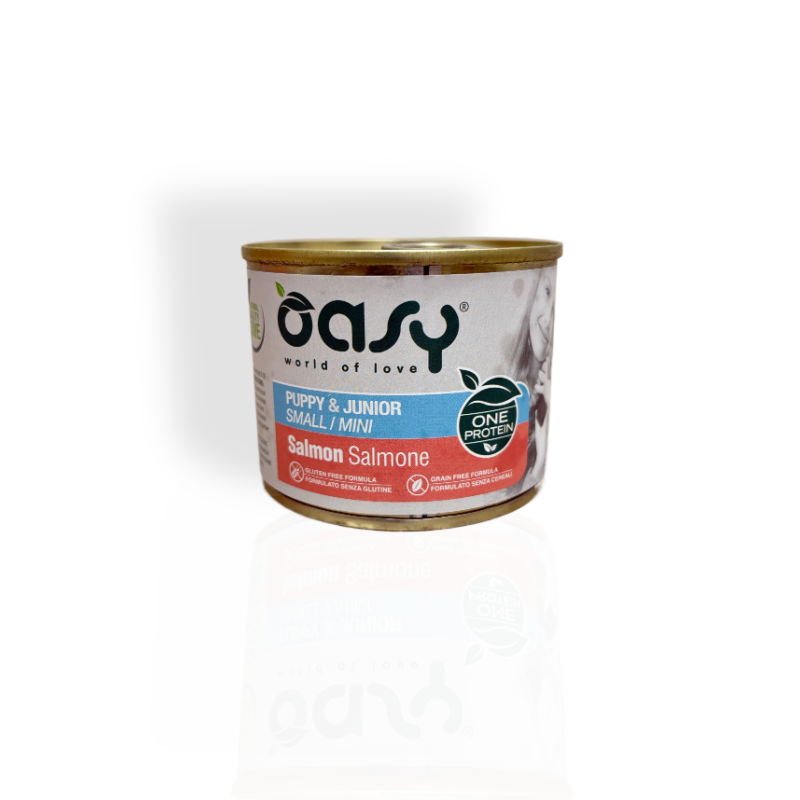 Oasy One Protein Puppy i Junior Mini Mokra Karma z Łososiem 200g | mokra karma dla psa