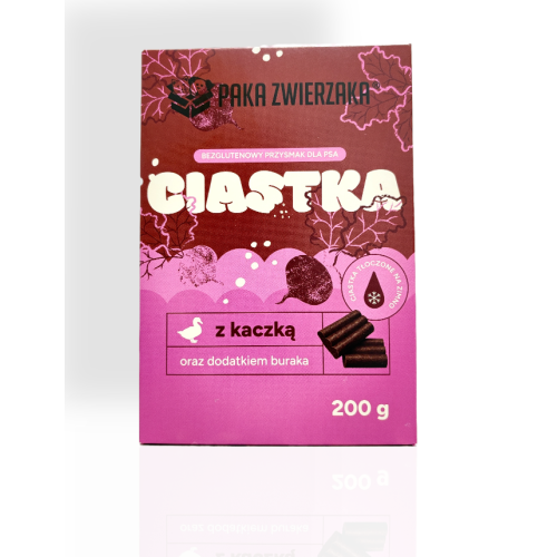 Paka Zwierzaka Rzemieślnicze Ciastka z Kaczką i Burakiem 200g | przysmaki dla psa