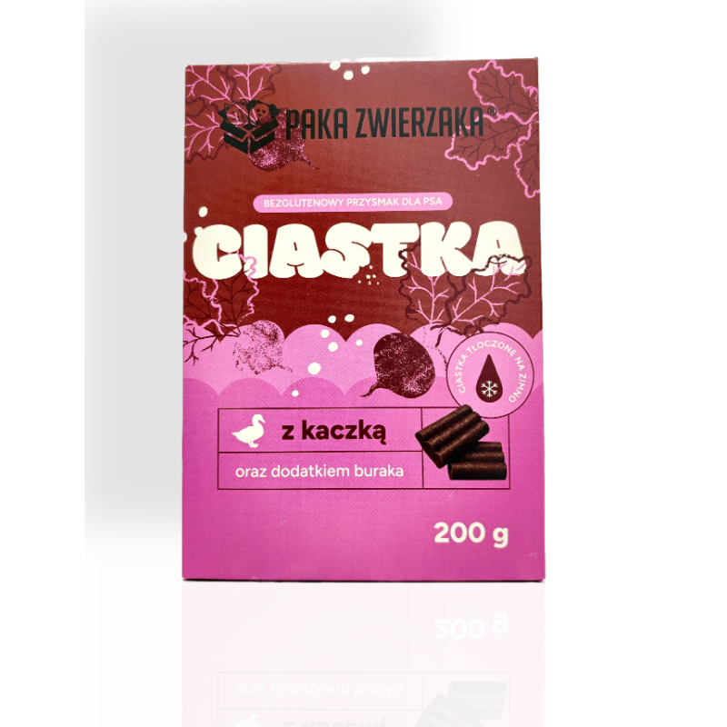 Paka Zwierzaka Rzemieślnicze Ciastka z Kaczką i Burakiem 200g | przysmaki dla psa