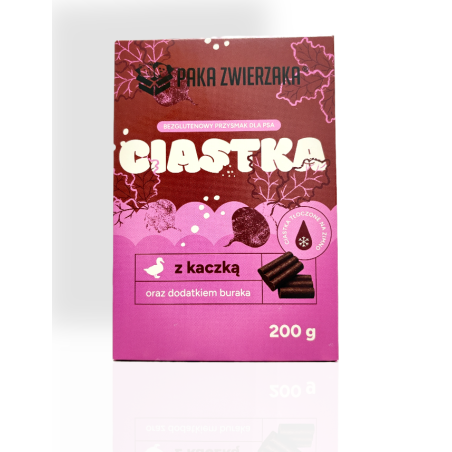 Paka Zwierzaka Rzemieślnicze Ciastka z Kaczką i Burakiem 200g | przysmaki dla psa