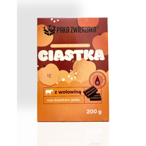 Paka Zwierzaka Rzemieślnicze Ciastka z Wołowiną i Jabłkiem 200g | przysmaki dla psa