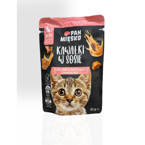 Pan Mięsko Mokra Karma dla Kociąt Kurczak z Królikiem 85g | mokra karma dla kota