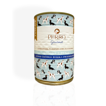 Perro Gourmet Junior Konina Cukinia 800g | Duża Puszka