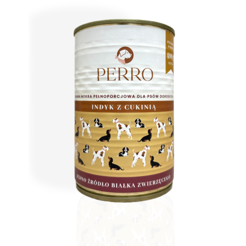 Perro Karma Mokra Indyk z Cukinią 400g | mokra karma dla psa
