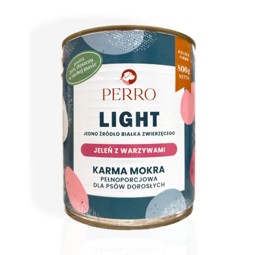 Perro Light Jeleń z Warzywami 800g | mokra karma dla psa