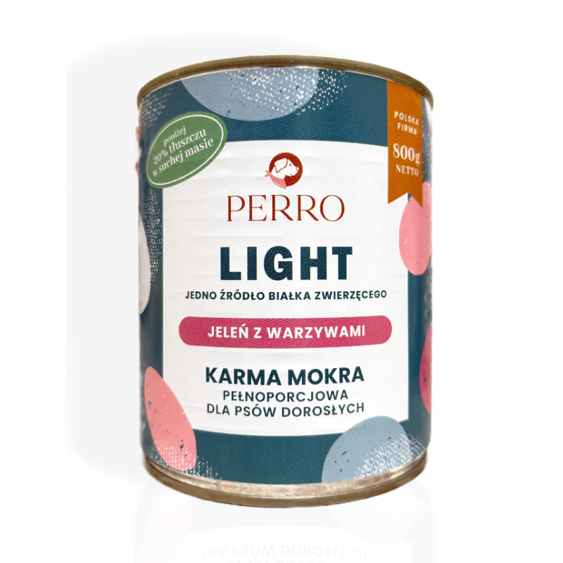 Perro Light Jeleń z Warzywami 800g | mokra karma dla psa