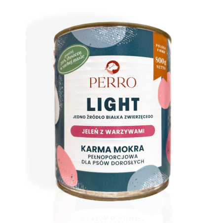 Perro Light Jeleń z Warzywami 800g | mokra karma dla psa