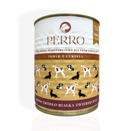 Perro Indyk z Cukinią 800g | mokra karma dla psa