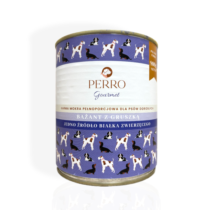 Perro Gourmet Bażant z Gruszką 800g | mokra karma dla psa
