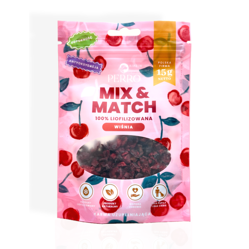 Perro Mix & Match Liofilizowana Wiśnia 15g | przysmaki dla psa