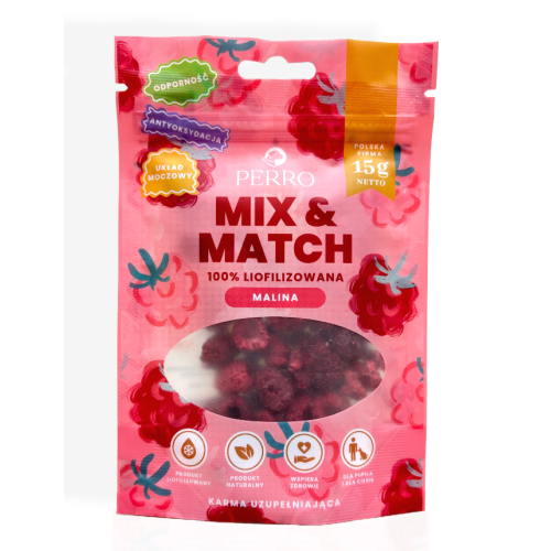 Perro Mix & Match Liofilizowana Malina 15g | przysmaki dla psa