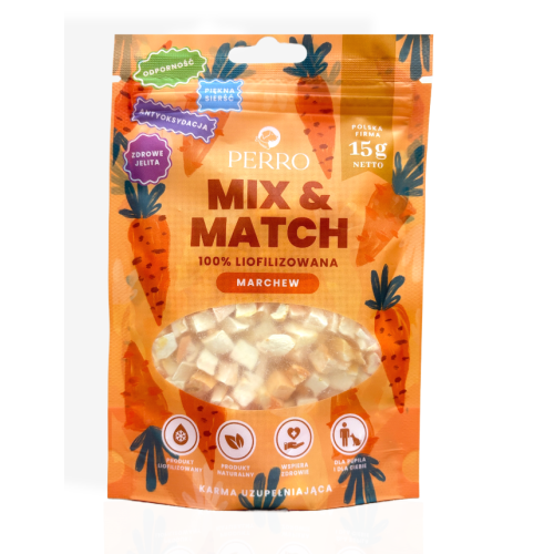 Perro Mix & Match Liofilizowana Marchew 15g | przysmaki dla psa