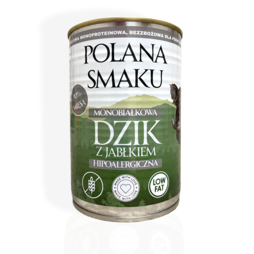 Polana Smaku Dzik z Jabłkiem 400g | mokra karma dla psa