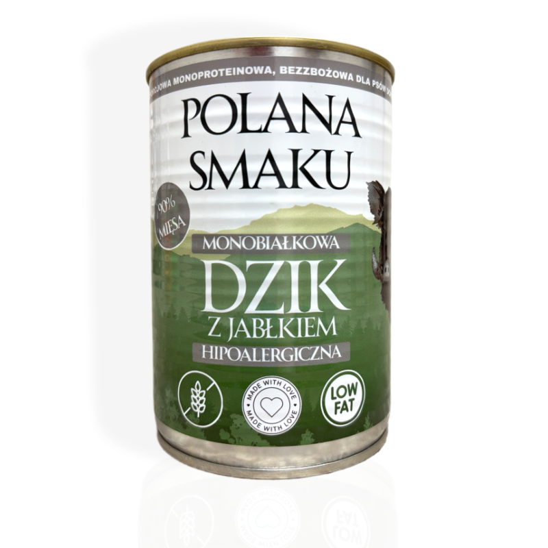 Polana Smaku Dzik z Jabłkiem 400g | mokra karma dla psa