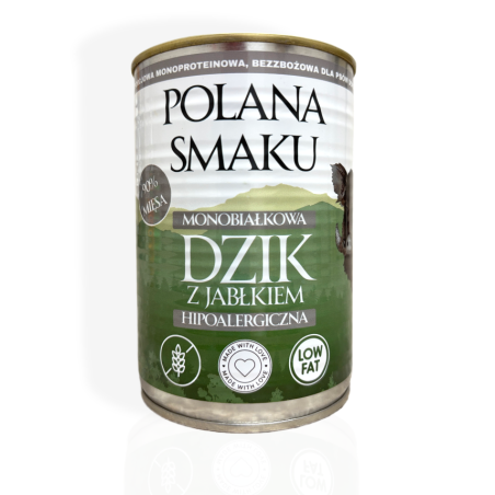 Polana Smaku Dzik z Jabłkiem 400g | mokra karma dla psa