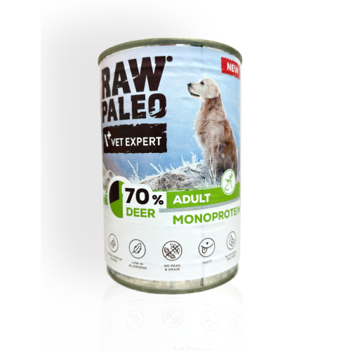Raw Paleo Adult Mokra Karma dla Psa z Jeleniem 400g | mokra karma dla psa