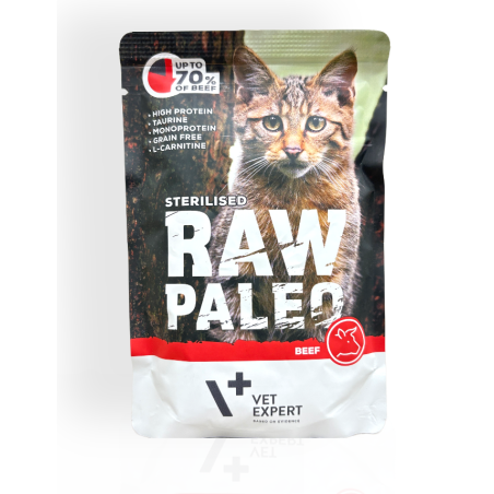Raw Paleo Sterilised Mokra Karma dla Kota z Wołowiną 100g | mokra karma dla kota