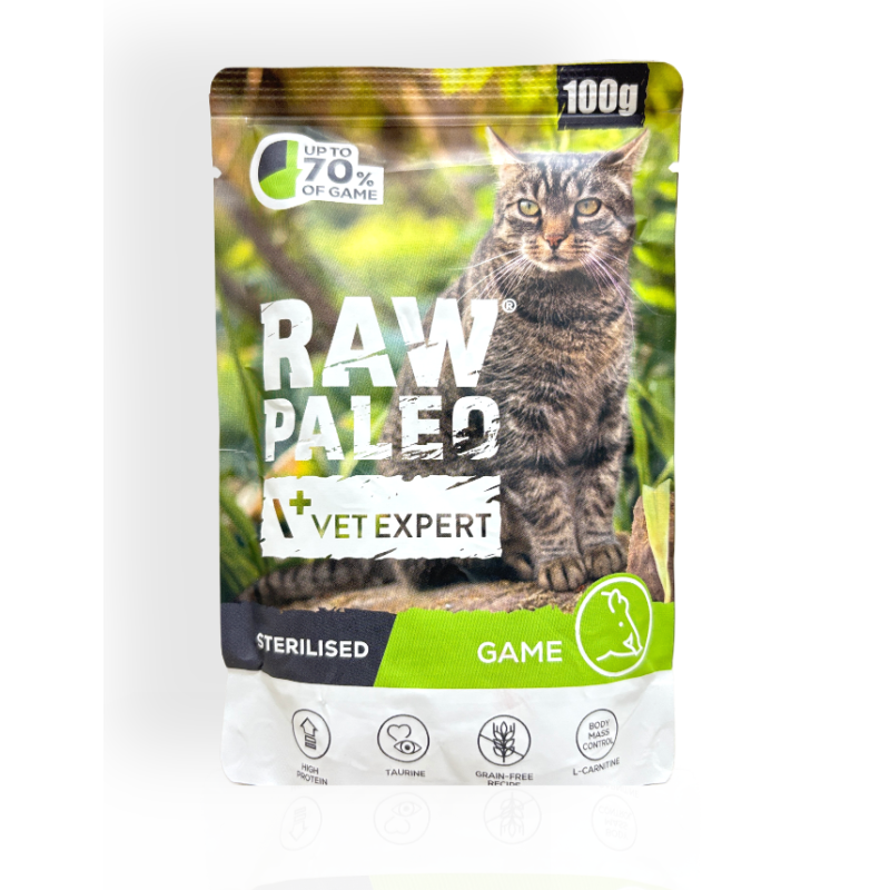Raw Paleo Adult Sterilised Mokra Karma dla Kota z Dziczyzną 100g | mokra karma dla kota