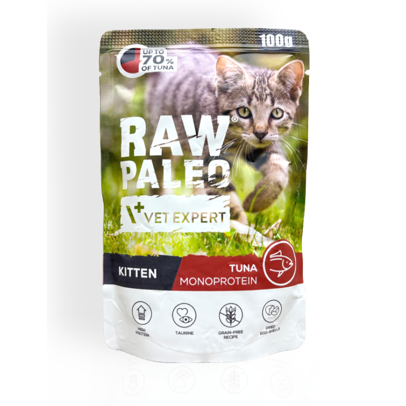 Raw Paleo Kitten Mokra Karma dla Kociąt z Tuńczykiem 100g | mokra karma dla kota