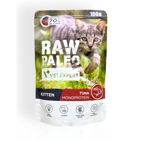 Raw Paleo Kitten Mokra Karma dla Kociąt z Tuńczykiem 100g | mokra karma dla kota