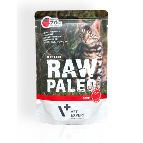 Raw Paleo Kitten Mokra Karma dla Kociąt z Wołowiną 100g | mokra karma dla kota