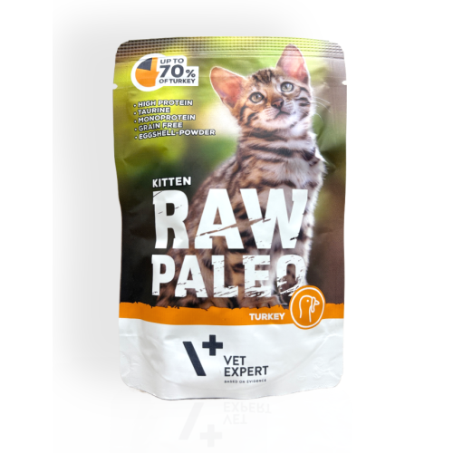 Raw Paleo Kitten Mokra Karma dla Kociąt z Indykiem 100g | mokra karma dla kota