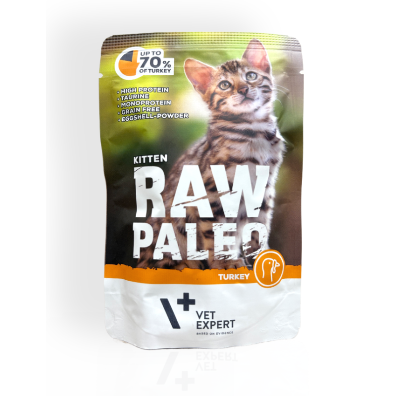 Raw Paleo Kitten Mokra Karma dla Kociąt z Indykiem 100g | mokra karma dla kota