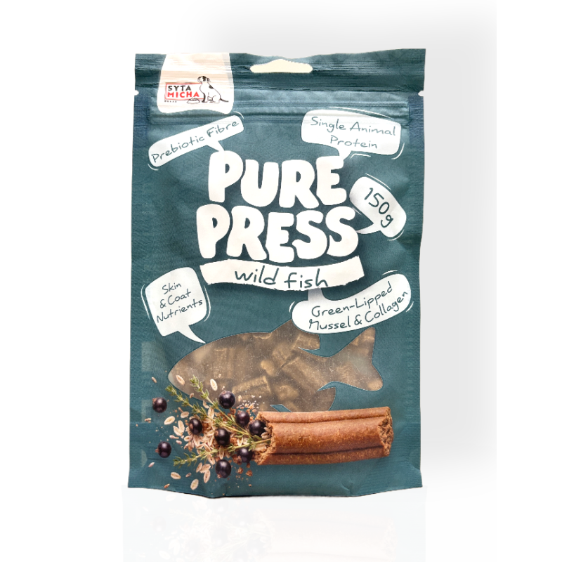 Syta Micha Pure Press Karma dla Psa Dzikie Ryby 150g | przysmaki dla psa