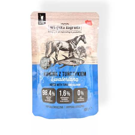 Wiejska Zagroda Mokra Karma dla Kota Konina z Tuńczykiem 100g | mokra karma dla kota