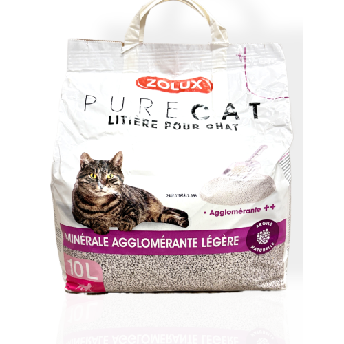 Zolux Purecat Żwirek Zbrylający Naturalny 10l | żwirek dla kota