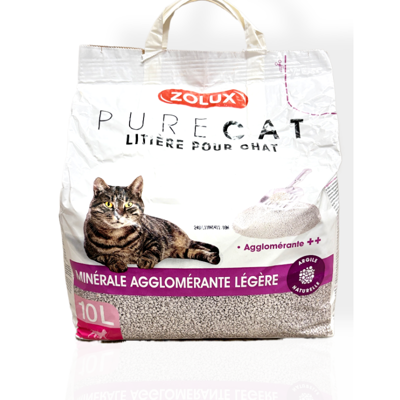 Zolux Purecat Żwirek Zbrylający Naturalny 10l | żwirek dla kota