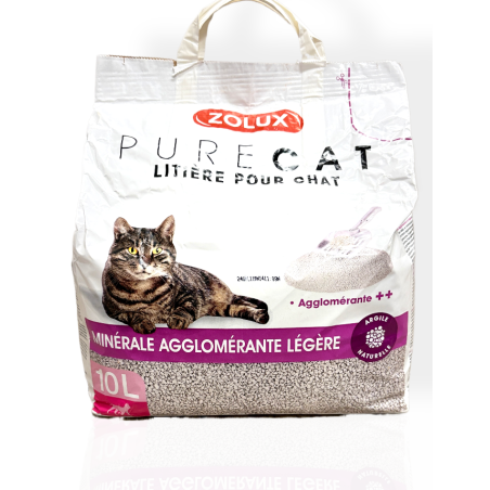 Zolux Purecat Żwirek Zbrylający Naturalny 10l | żwirek dla kota