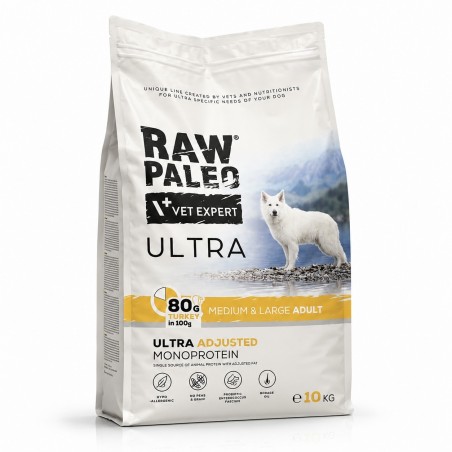 Raw Paleo Ultra Turkey Medium & Large Adult 10kg | Sucha karma dla psa