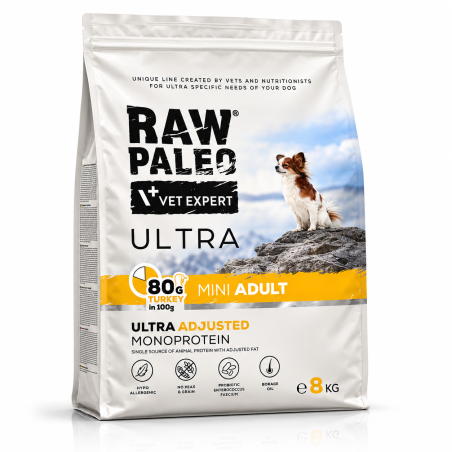 Raw Paleo Ultra Turkey Mini Adult 8kg | Sucha karma dla psa