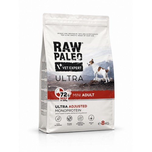 Raw Paleo Ultra Beef Mini Adult 8kg | Sucha karma dla psa